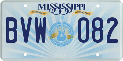 MS license plate BVW082