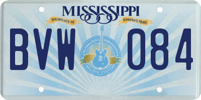 MS license plate BVW084