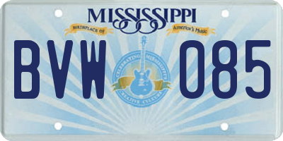 MS license plate BVW085
