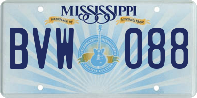 MS license plate BVW088