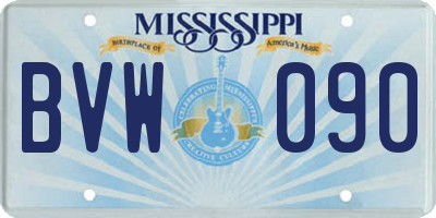 MS license plate BVW090