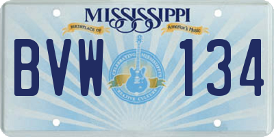 MS license plate BVW134