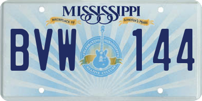 MS license plate BVW144