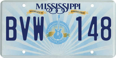 MS license plate BVW148