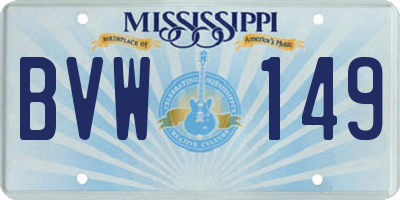MS license plate BVW149