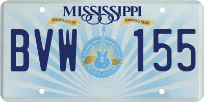 MS license plate BVW155