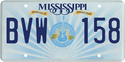 MS license plate BVW158