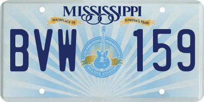 MS license plate BVW159