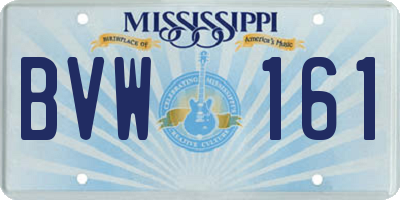 MS license plate BVW161