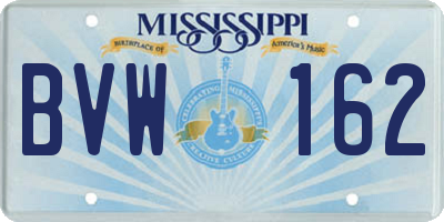 MS license plate BVW162