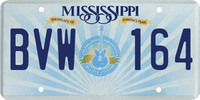 MS license plate BVW164