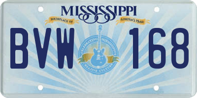 MS license plate BVW168