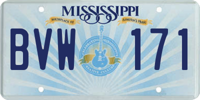 MS license plate BVW171