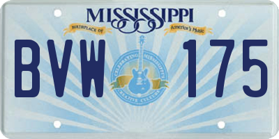 MS license plate BVW175