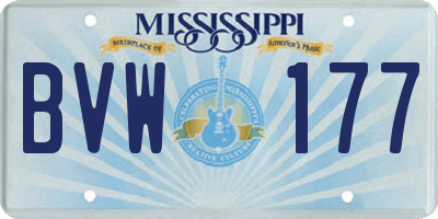 MS license plate BVW177