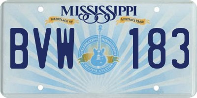 MS license plate BVW183