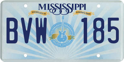 MS license plate BVW185