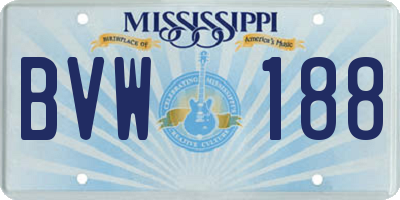 MS license plate BVW188