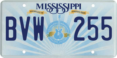 MS license plate BVW255