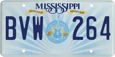MS license plate BVW264