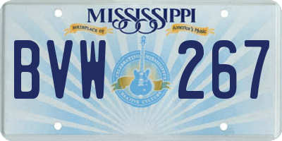 MS license plate BVW267