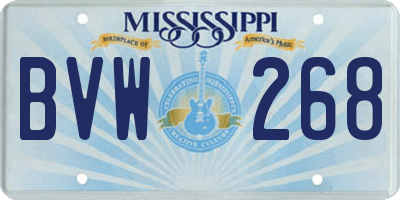 MS license plate BVW268