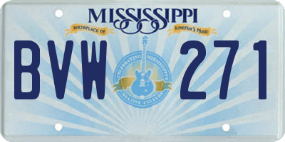 MS license plate BVW271