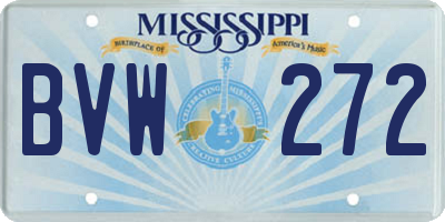 MS license plate BVW272