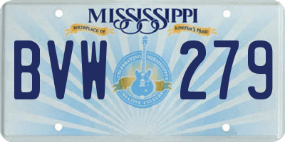 MS license plate BVW279