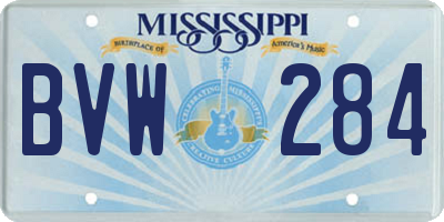 MS license plate BVW284