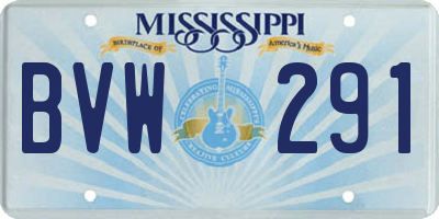 MS license plate BVW291