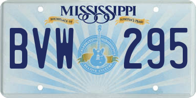 MS license plate BVW295