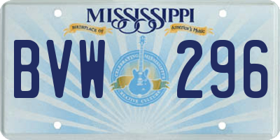 MS license plate BVW296