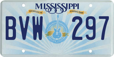 MS license plate BVW297