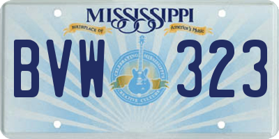 MS license plate BVW323