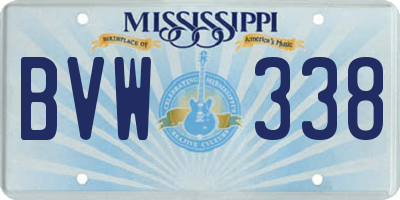 MS license plate BVW338