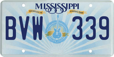 MS license plate BVW339
