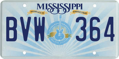 MS license plate BVW364