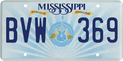 MS license plate BVW369