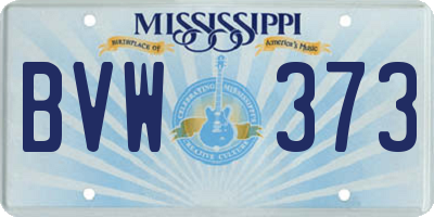 MS license plate BVW373
