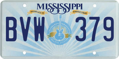 MS license plate BVW379