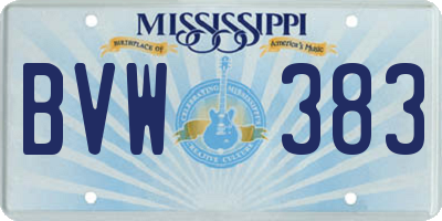MS license plate BVW383