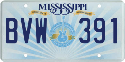 MS license plate BVW391