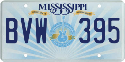 MS license plate BVW395