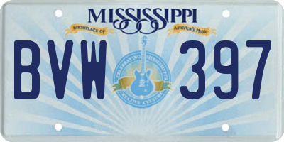 MS license plate BVW397