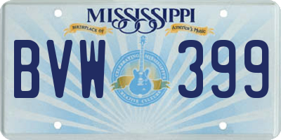 MS license plate BVW399
