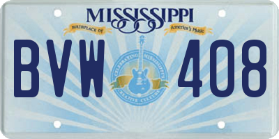 MS license plate BVW408
