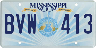 MS license plate BVW413