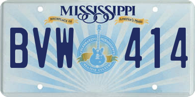 MS license plate BVW414