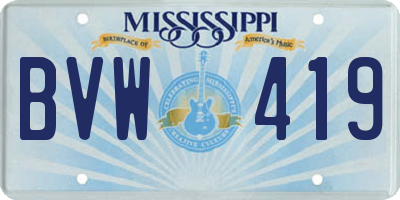 MS license plate BVW419